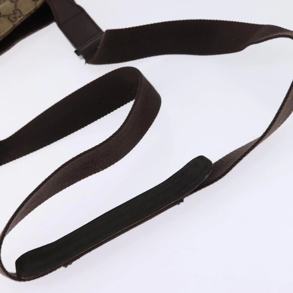 GUCCI GG Canvas Shoulder Bag Beige Silver Auth - Picture 5 of 15